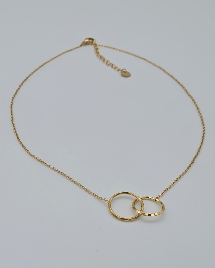 COLLAR CADENA FINA ALIANZA  - ACERO INOXIDABLE