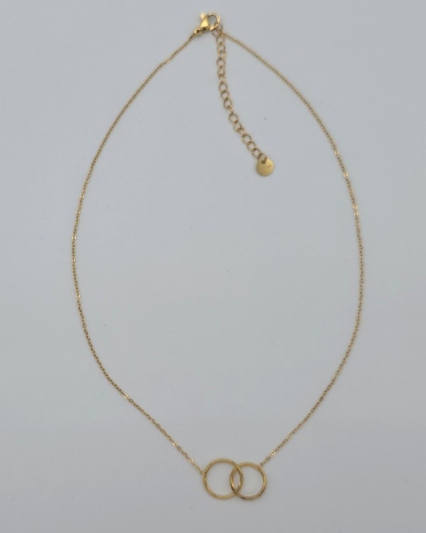 COLLAR CADENA FINA ALIANZA  - ACERO INOXIDABLE