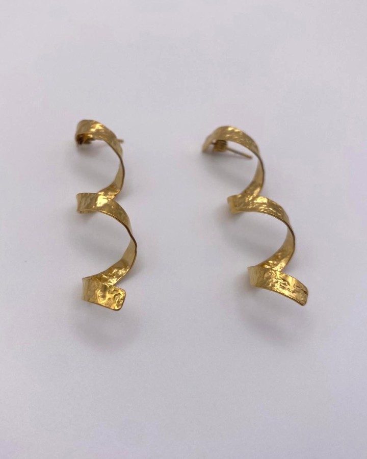 PENDIENTES LARGOS ESPIRAL - ACERO INOXIDABLE