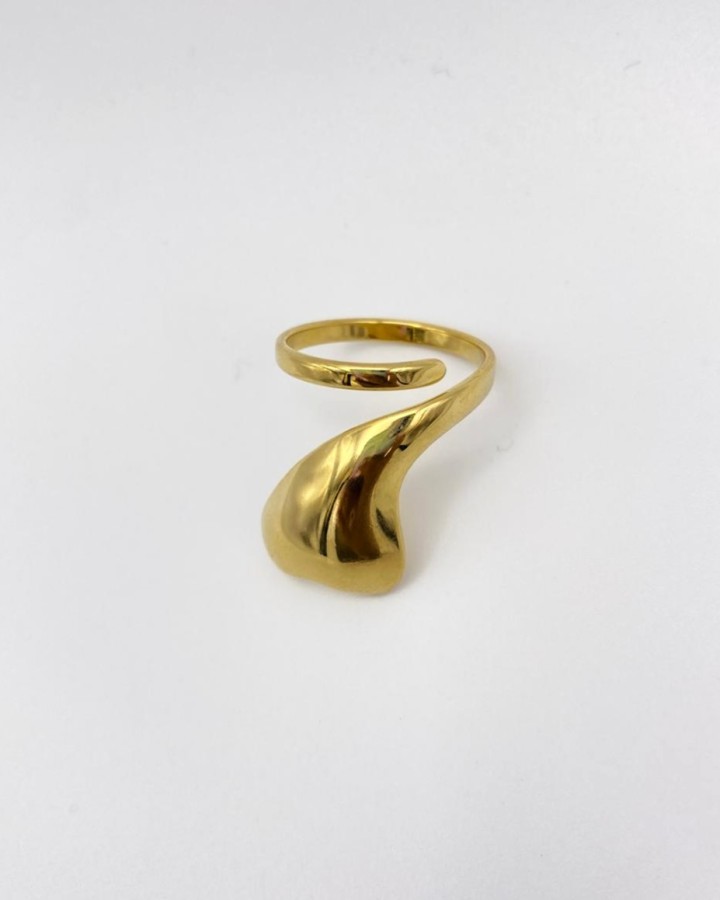 ANILLO AJUSTABLE CORAZÓN ANCHO - ACERO INOXIDABLE