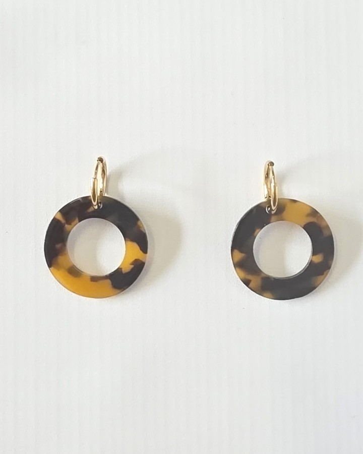 PENDIENTES CÍRCULO ANIMAL PRINT