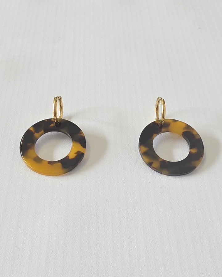 PENDIENTES CÍRCULO ANIMAL PRINT