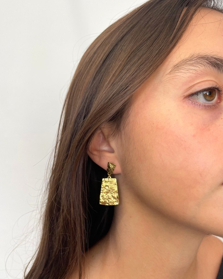 PENDIENTES DOBLES TEXTURA - ACERO INOXIDABLE