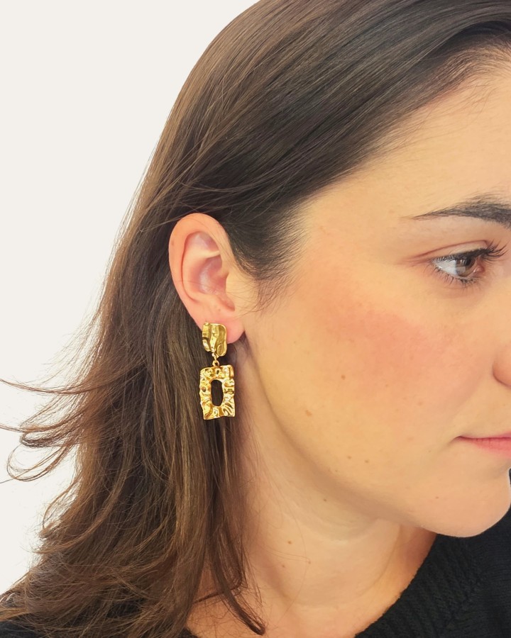 PENDIENTES DOBLES VINTAGE - ACERO INOXIDABLE