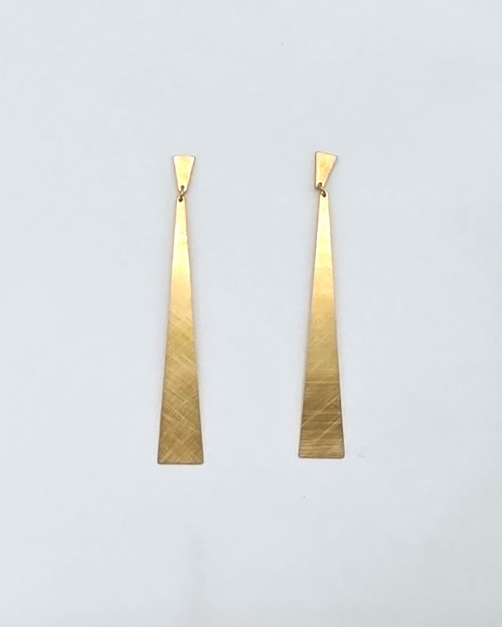 PENDIENTES LARGOS METALIZADOS RECTOS - ACERO INOXIDABLE