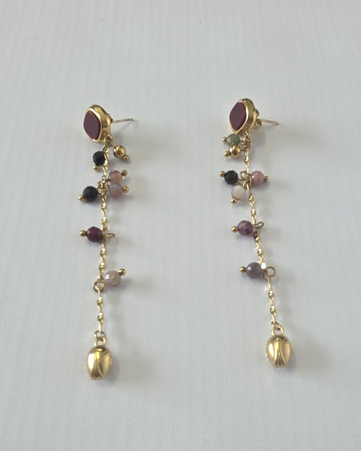 PENDIENTES LARGOS CASCADA - ACERO INOXIDABLE