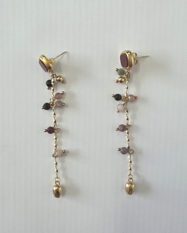 PENDIENTES LARGOS CASCADA - ACERO INOXIDABLE