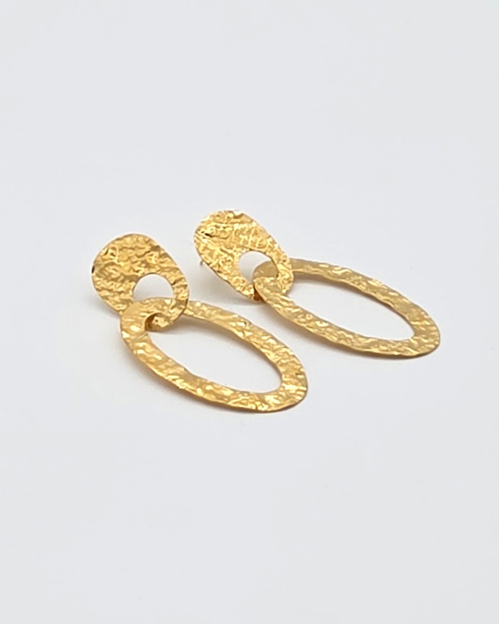 PENDIENTES MAXI TEXTURA - ACERO INOXIDABLE