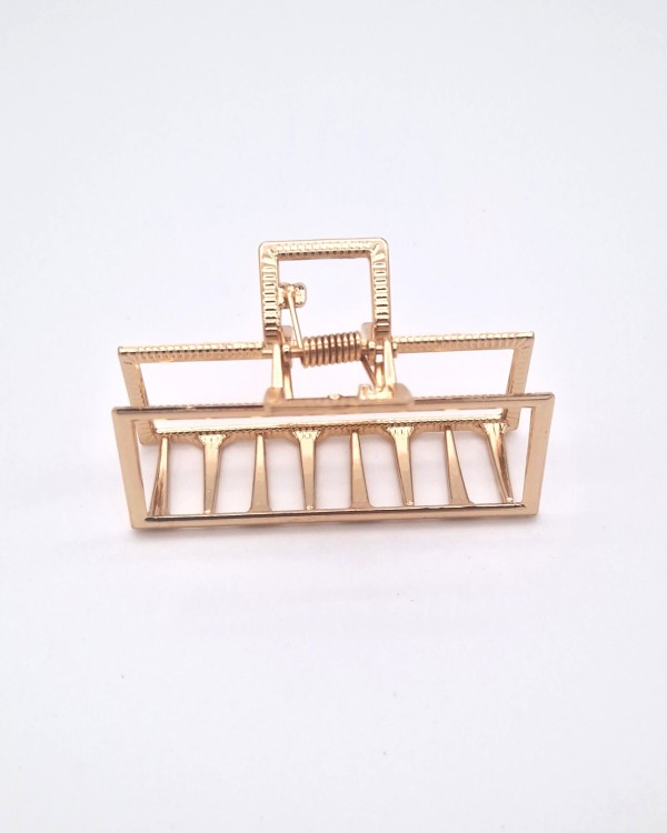 PINZA DE PELO METÁLICA RECTANGULAR