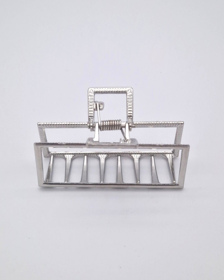 PINZA DE PELO METÁLICA RECTANGULAR