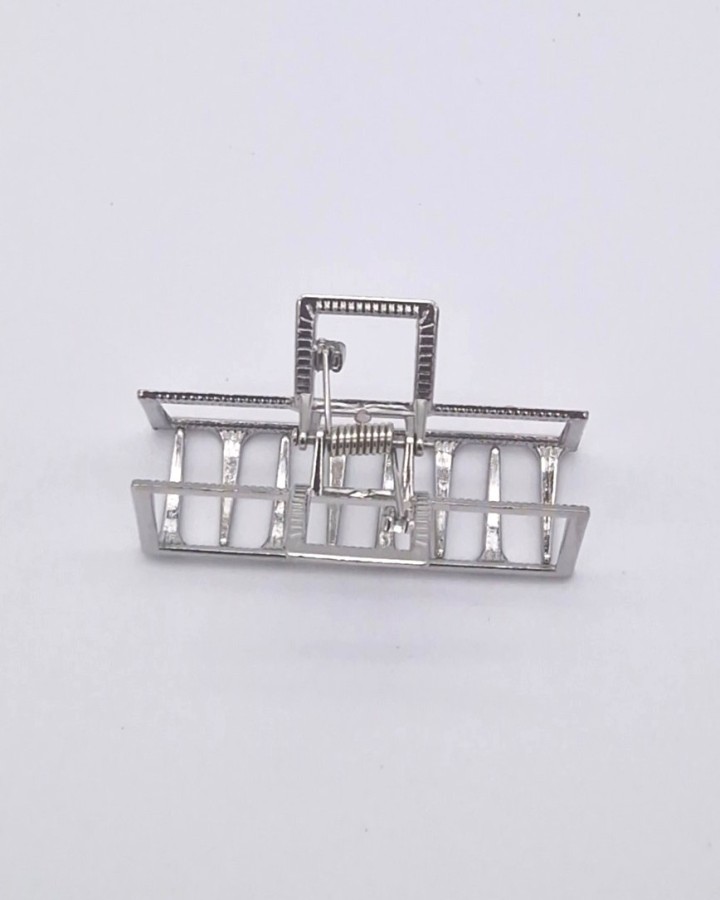 PINZA DE PELO METÁLICA RECTANGULAR