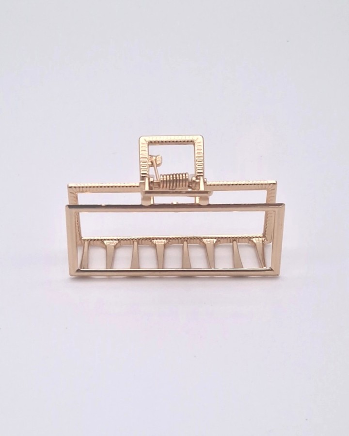 PINZA DE PELO METÁLICA RECTANGULAR