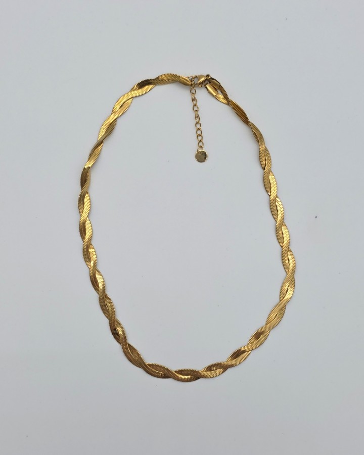COLLAR CADENA TRENZADA - ACERO INOXIDABLE