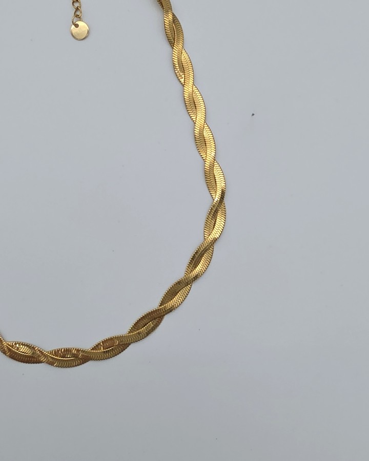 COLLAR CADENA TRENZADA - ACERO INOXIDABLE