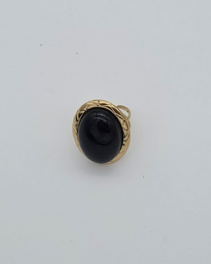 ANILLO AJUSTABLE MAXI NEGRO - ACERO INOXIDABLE