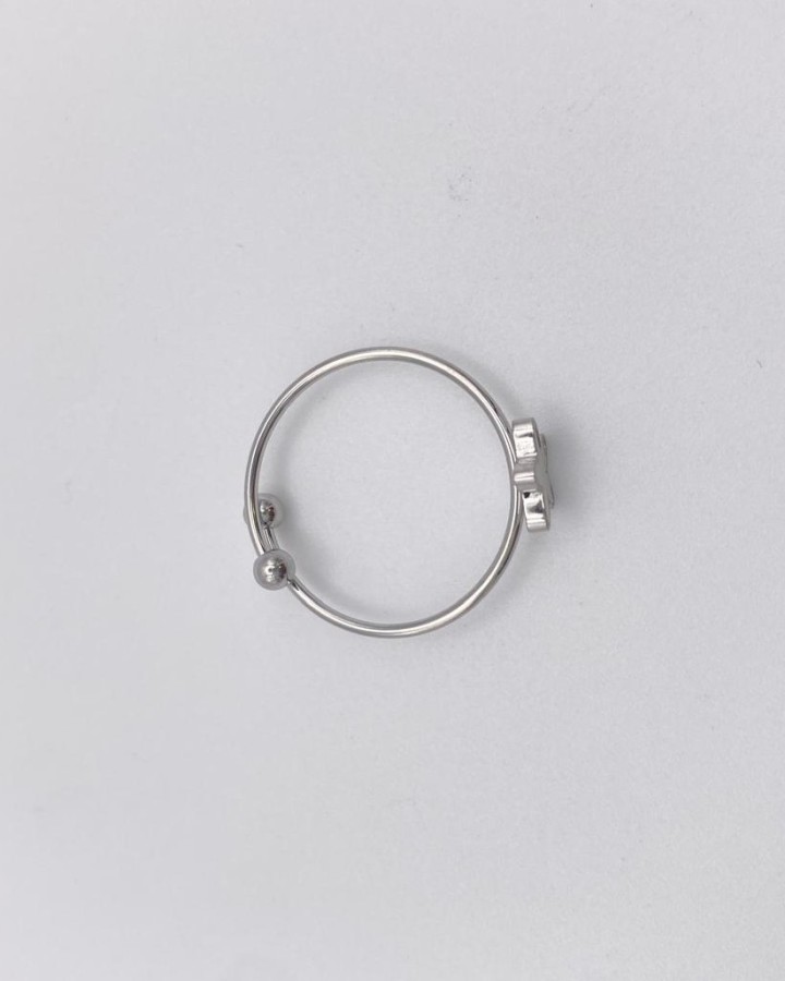 ANILLO AJUSTABLE ESTRELLA NACARADA - ACERO INOXIDABLE