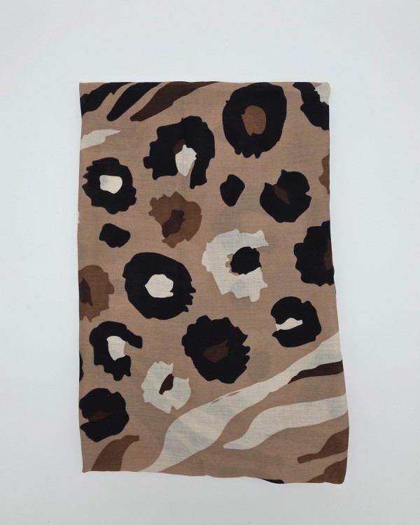 PAÑUELO ANIMAL PRINT CON FLECOS