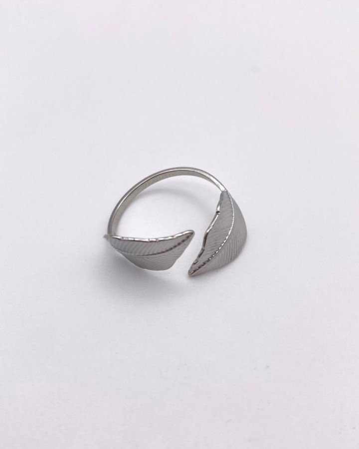 ANILLO AJUSTABLE HOJAS - ACERO INOXIDABLE