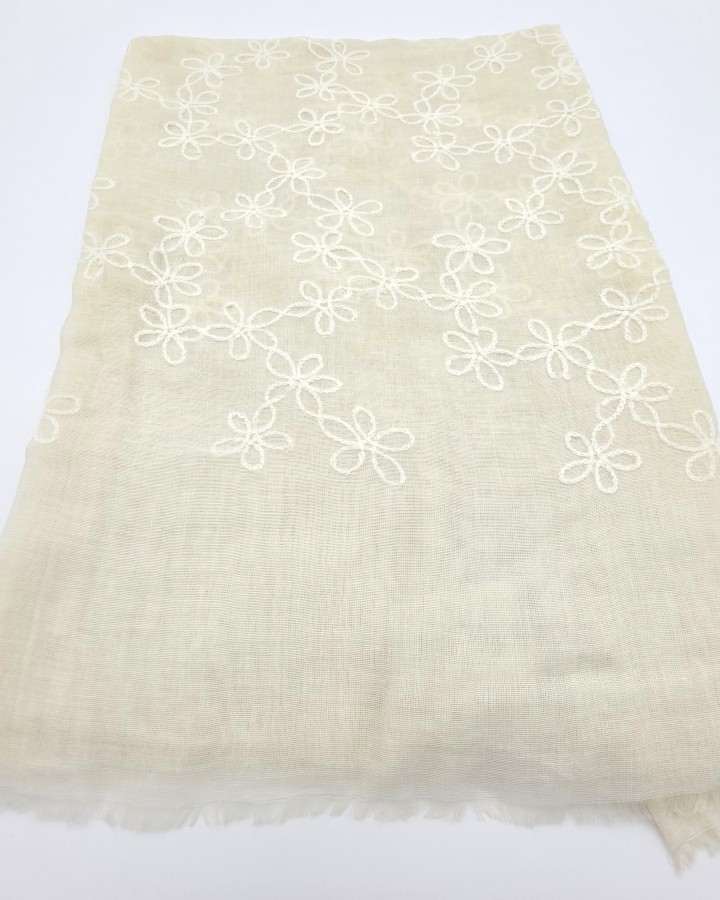 PAÑUELO ESTAMPADO DENIM MEZCLA DE LANA