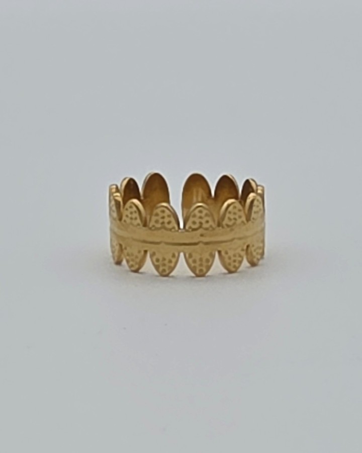 ANILLO AJUSTABLE OVALOS - ACERO INOXIDABLE