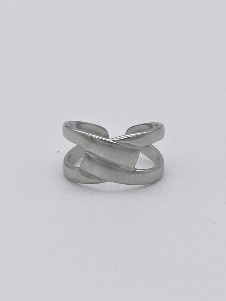 ANILLO AJUSTABLE GEOMÉTRICO - ACERO INOXIDABLE