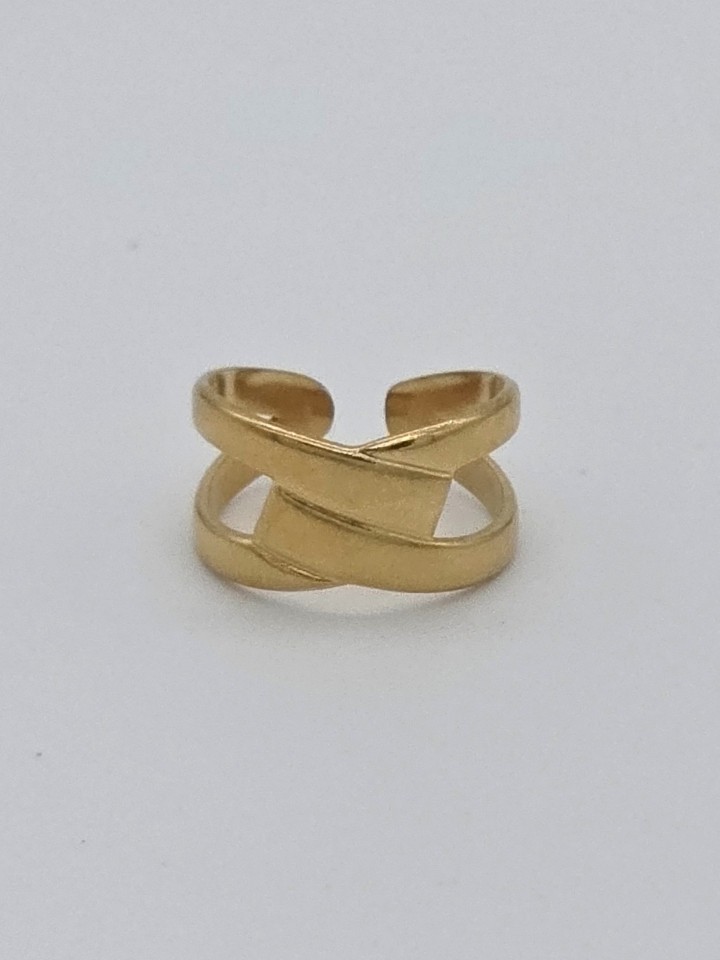 ANILLO AJUSTABLE GEOMÉTRICO - ACERO INOXIDABLE