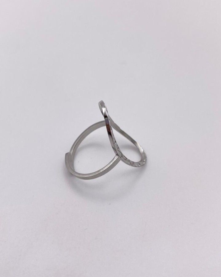 ANILLO AJUSTABLE OVAL MEDIANO - ACERO INOXIDABLE