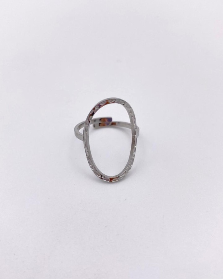 ANILLO AJUSTABLE OVAL MEDIANO - ACERO INOXIDABLE