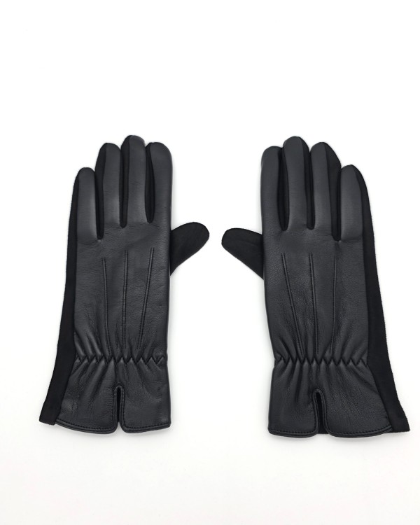 GUANTES LISOS POLIPIEL CON FORRO INTERIOR