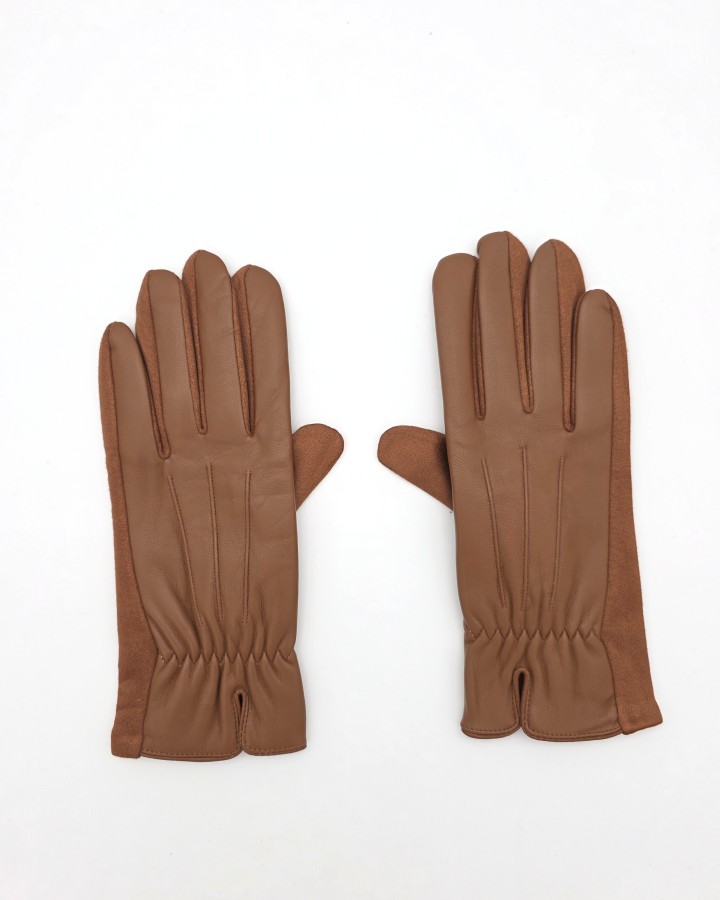 GUANTES LISOS POLIPIEL CON FORRO INTERIOR