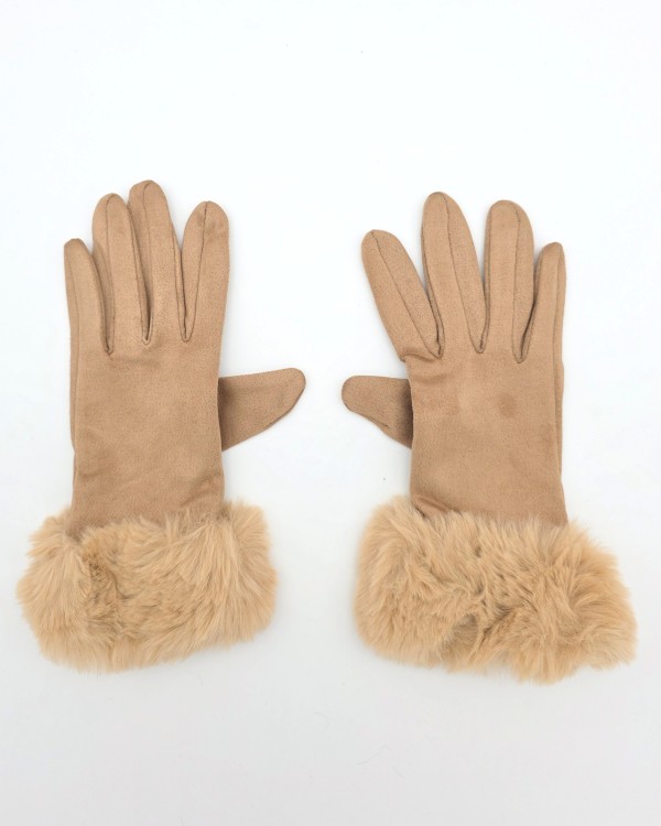 GUANTES CON PUÑO DE PELO