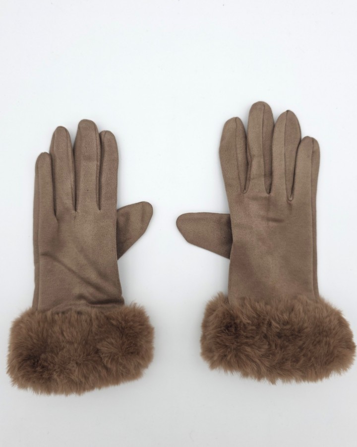 GUANTES CON PUÑO DE PELO