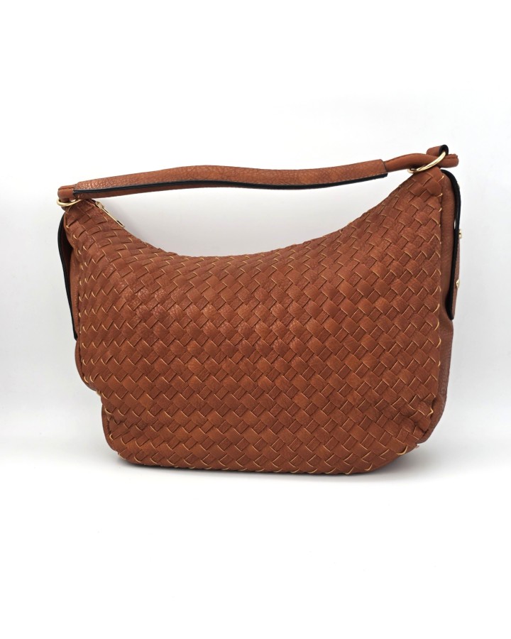 BOLSO DE HOMBRO EFECTO TRENZADO