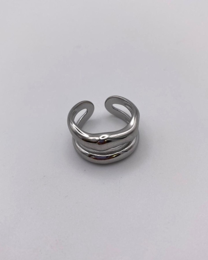 ANILLO AJUSTABLE LÍNEAS - ACERO INOXIDABLE