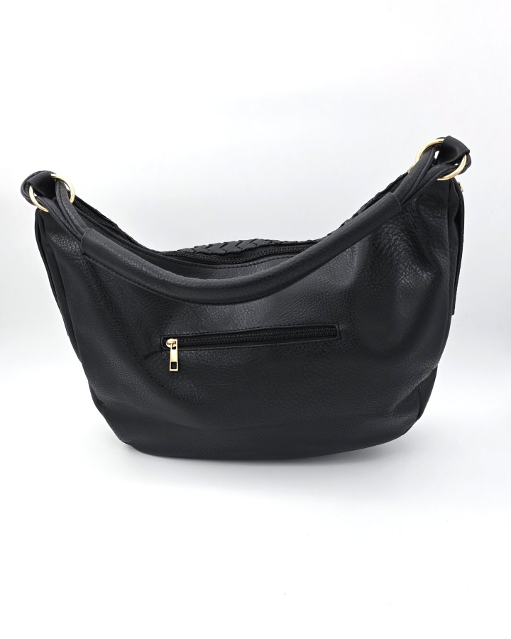 BOLSO DE HOMBRO EFECTO TRENZADO