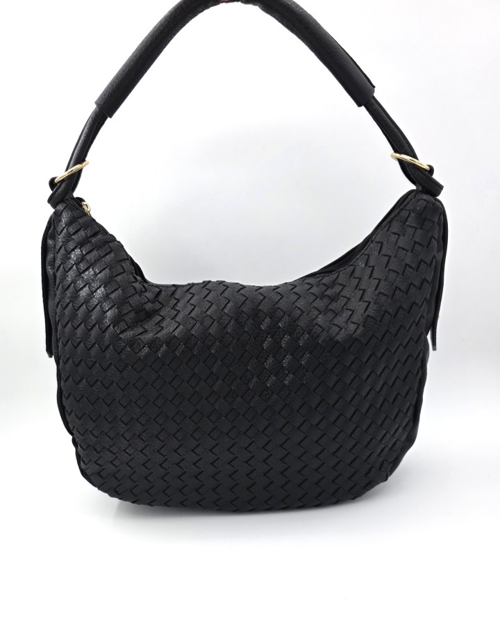 BOLSO DE HOMBRO EFECTO TRENZADO
