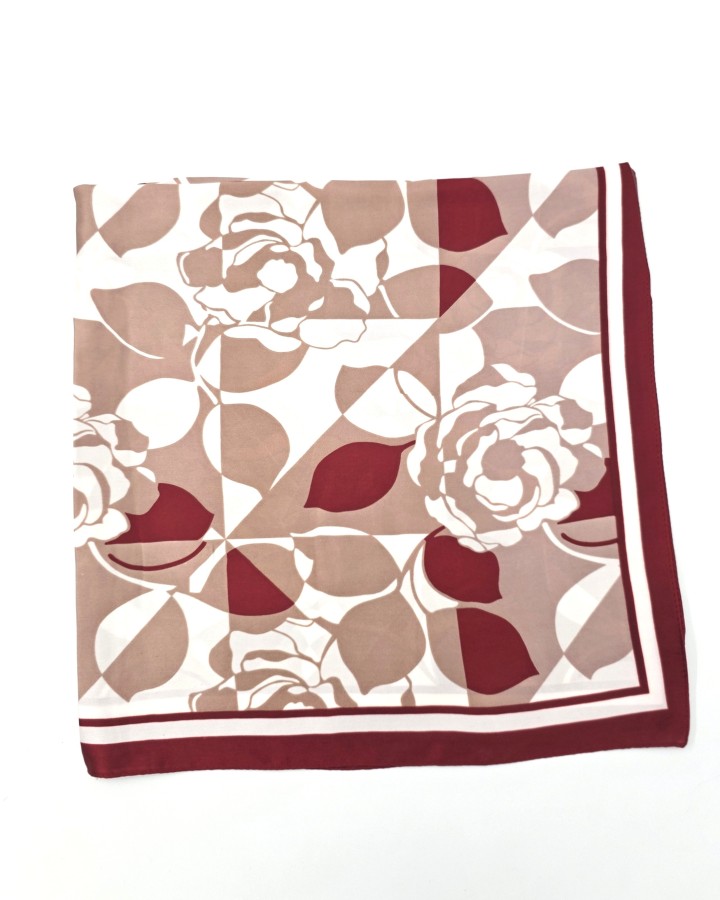 PAÑUELO CUADRADO FLORES ABSTRACTAS
