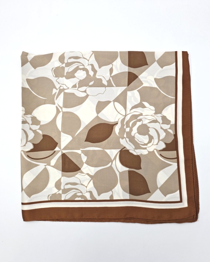 PAÑUELO CUADRADO FLORES ABSTRACTAS