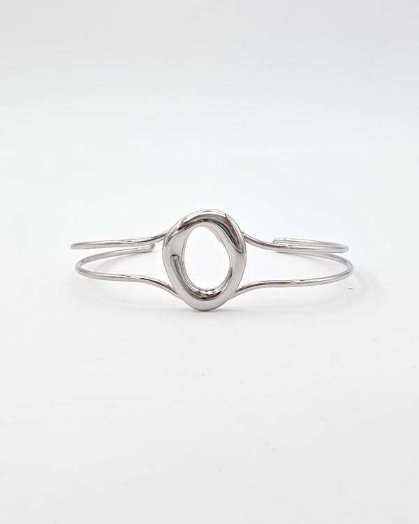PULSERA RÍGIDA OVAL PEQUEÑO - ACERO INOXIDABLE