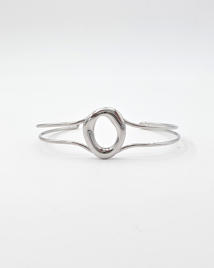 PULSERA RÍGIDA OVAL PEQUEÑO - ACERO INOXIDABLE