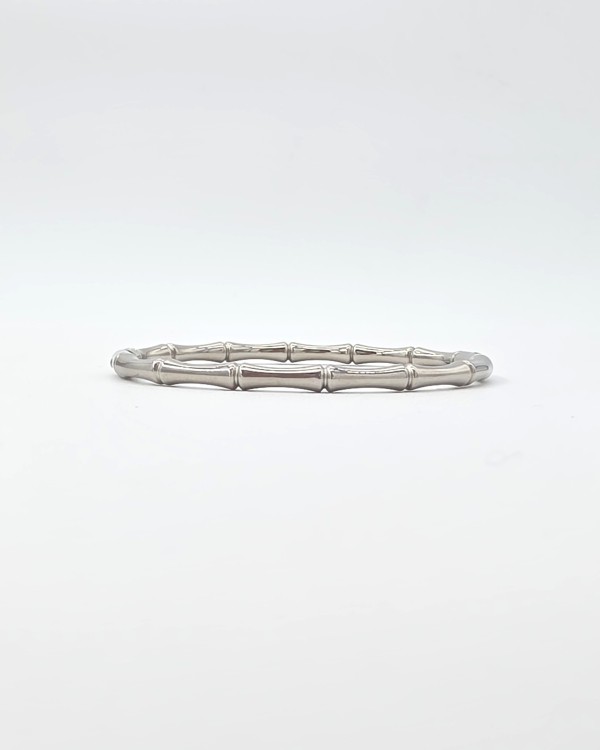 PULSERA RÍGIDA BAMBÚ - ACERO INOXIDABLE