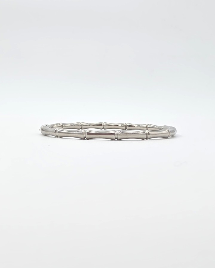 PULSERA RÍGIDA BAMBÚ - ACERO INOXIDABLE