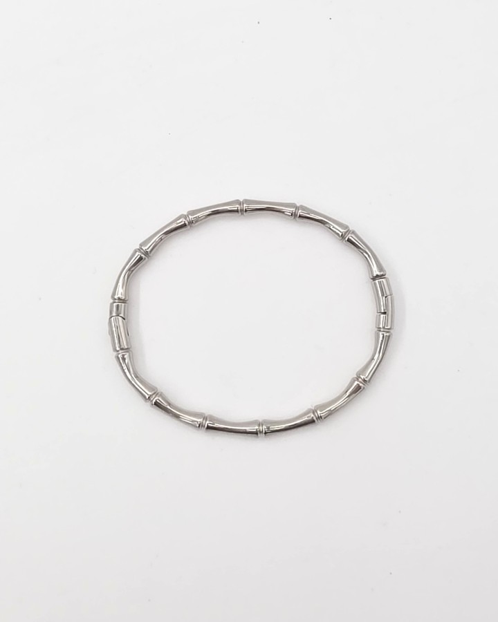 PULSERA RÍGIDA BAMBÚ - ACERO INOXIDABLE