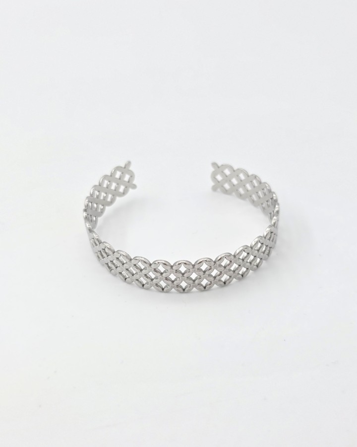 PULSERA RÍGIDA RED - ACERO INOXIDABLE