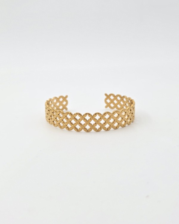 PULSERA RÍGIDA RED - ACERO INOXIDABLE