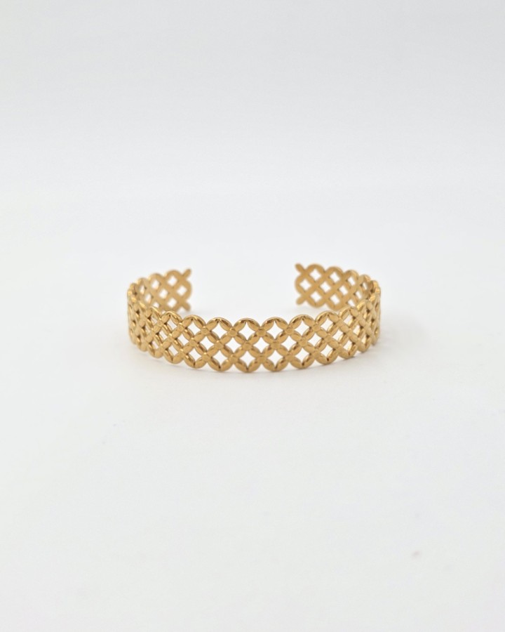 PULSERA RÍGIDA RED - ACERO INOXIDABLE