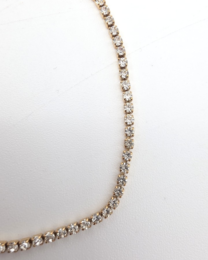 PULSERA CADENA BRILLANTES - ACERO INOXIDABLE