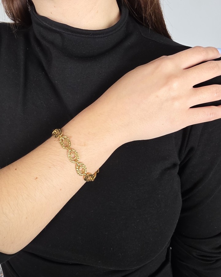 PULSERA OJO TURCO - ACERO INOXIDABLE