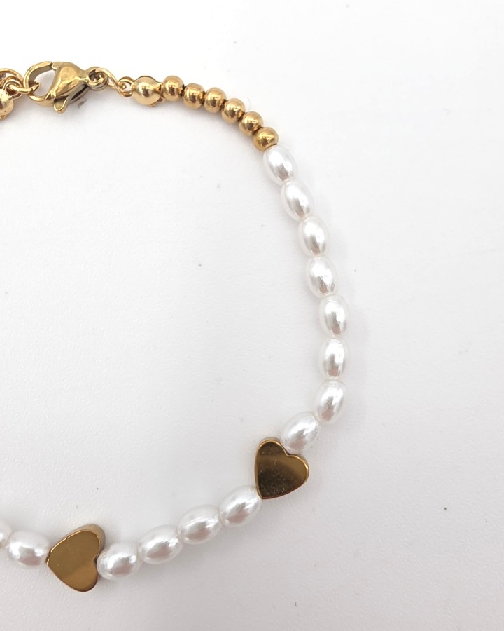 PULSERA PERLITAS - ACERO INOXIDABLE