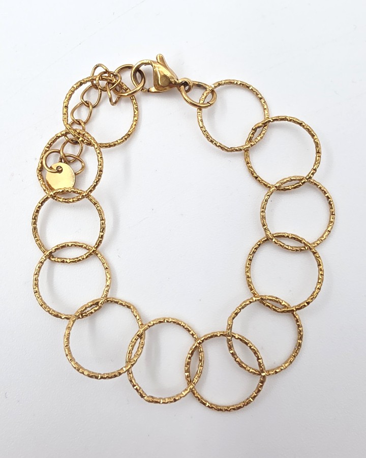 PULSERA CÍRCULOS ENTRELAZADOS - ACERO INOXIDABLE